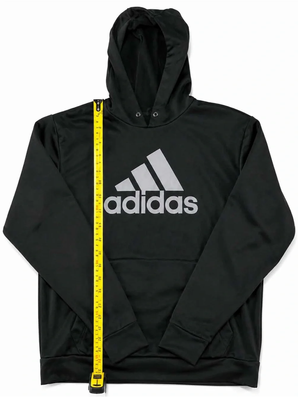 adidas Black Pullover Hoodie with Grey Logo